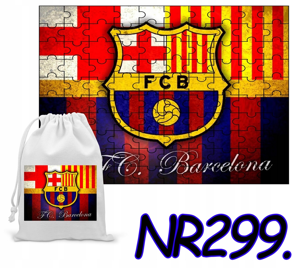 PUZZZLE 192 KUSOV BARCELONA FUTBALOVÝ DARČEK + TAŠKA S POTLAČOU